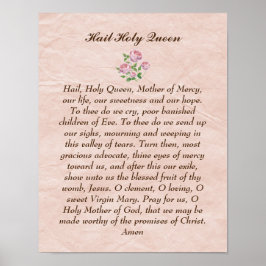 Hail Heilige Königin katholisches Gebet Christlich Poster