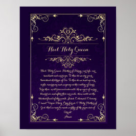Hail Holy Queen Katholic Prayer Poster