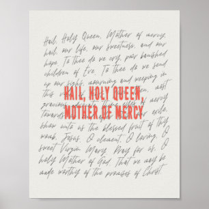 Hail, holy Queen Prayer Poster