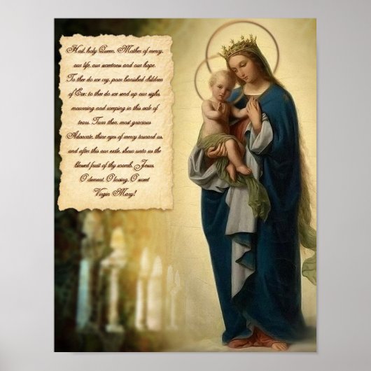 HAIL HOLY QUEEN PRAYER POSTER (Vorne)