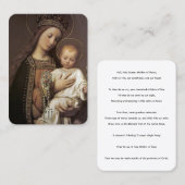 Hail Holy Queen Rosary Prayer Card Visitenkarte (Vorne/Hinten)