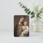 Hail Holy Queen Rosary Prayer Card Visitenkarte (Stehend Vorderseite)