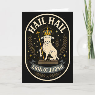 Hail Löwe von Juda - Fettes Emblem Jesus Christlic Karte
