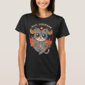 Hail Lucipurr Satan Cat Cat T-Shirt (Vorderseite)