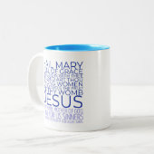 Hail Mary Ave Maria katholische lateinische Mass G Zweifarbige Tasse (Vorderseite Links)