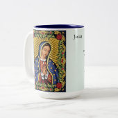 Hail Mary Full of Grace Add Empfänger Name Geschen Zweifarbige Tasse (Vorderseite Links)