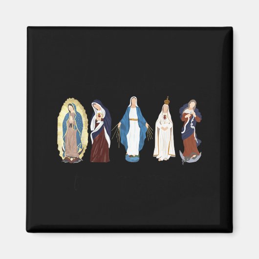 Hail Mary Full Of Grace, Blessed Virgin Mary, Bibl Magnet (Vorne)