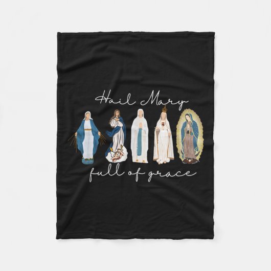 Hail Mary full von Grace, gesegnete Jungfrau Mary, Fleecedecke (Vorderseite)