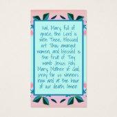 Hail Mary Gebet Katholische Kinder Heilige Karte (Rückseite)