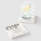 Hail Mary Gebet katholisches Geschenk Personalisie Steinuntersetzer (Seitenansicht)