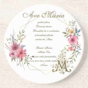 Hail Mary Gebet Religiöse Ave Maria Latein Getränkeuntersetzer