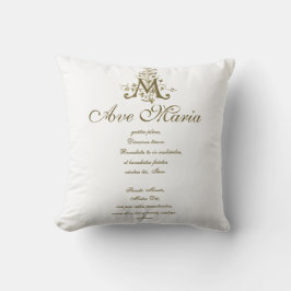 Hail Mary Gebet Religiöse Ave Maria Latein Kissen