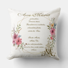 Hail Mary Gebet Religiöse Ave Maria Latein Kissen