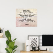 Hail Mary Gebet Religious Quotes Worte Poster (Heimbüro)