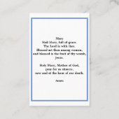 Hail Mary Gebetskarte Visitenkarte (Rückseite)