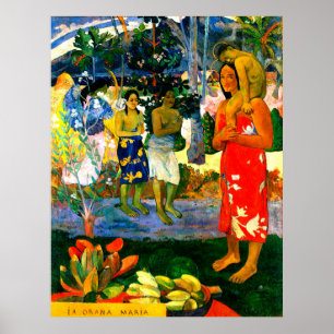 Hail Mary (Ia Orana Maria) (1891) von Paul Gauguin Poster