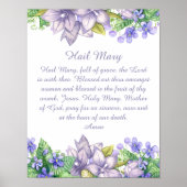Hail Mary Katholic Gebet Christlich Poster (Vorne)
