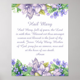 Hail Mary Katholic Gebet Christlich Poster