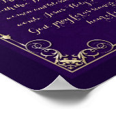 Hail Mary Katholic Prayer Poster (Ecke)