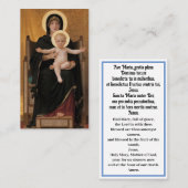 Hail Mary Latin und English Praetkarte Visitenkarte (Vorne/Hinten)