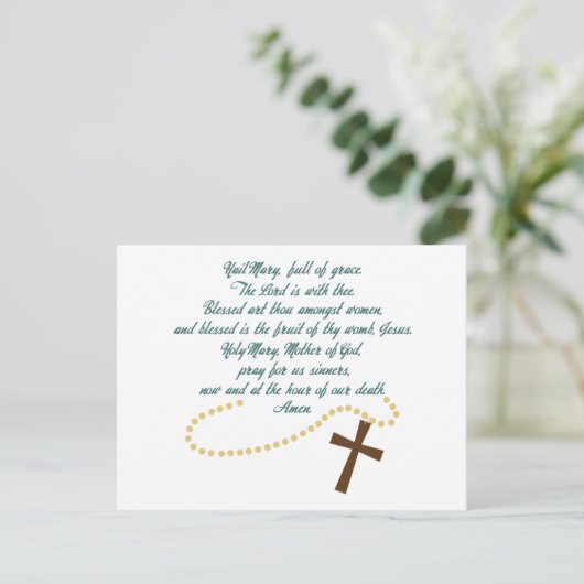 Hail Mary Postkarte (Stehend Vorderseite)