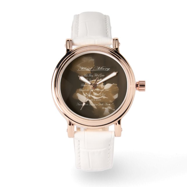 Hail Mary Prayer Armbanduhr (Vorderseite)