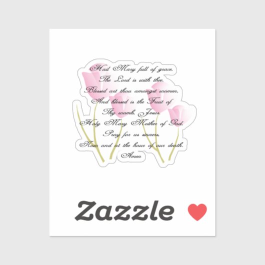 Hail Mary Prayer Aufkleber (Blatt)