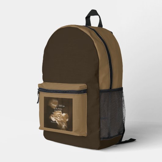 Hail Mary Prayer Bedruckter Rucksack (Rückseitige Ecke Rechts)