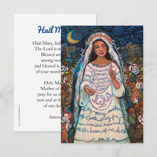 Hail Mary Prayer Card (Vorne/Hinten)