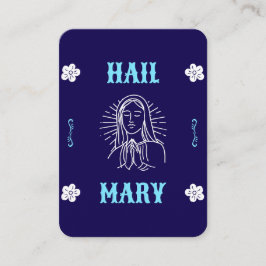 Hail Mary Prayer Card - Traditionelle Sprache Platzkarte