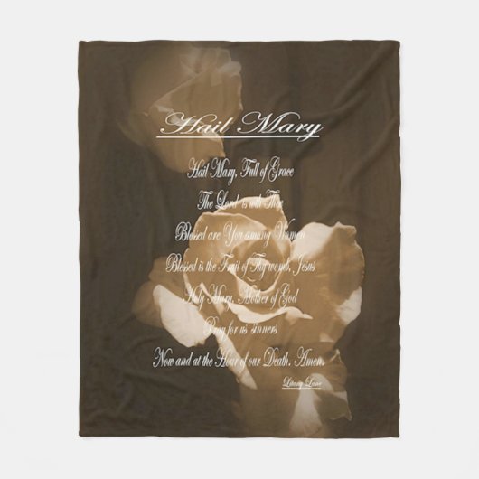 Hail Mary Prayer Fleecedecke (Vorderseite)