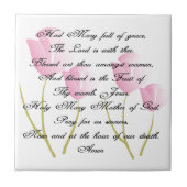 Hail Mary Prayer Fliese (Vorderseite)