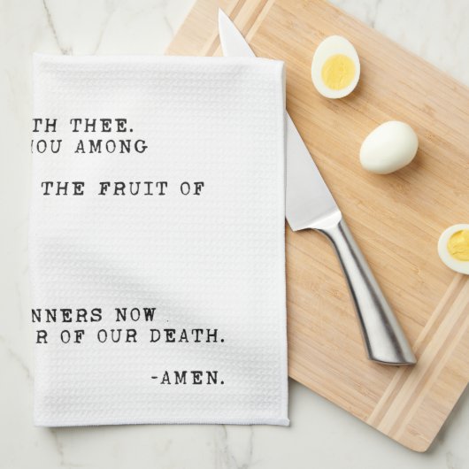 Hail Mary Prayer Geschirrtuch (Viertel Falte)