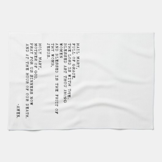 Hail Mary Prayer Geschirrtuch (Horizontal)