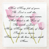 Hail Mary Prayer Glasuntersetzer (Vorderseite)