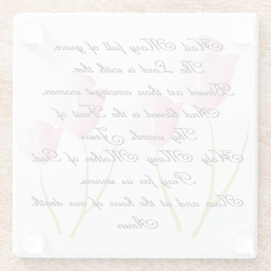 Hail Mary Prayer Glasuntersetzer (Rückseite)