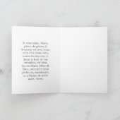 HAIL MARY PRAYER IN FRANZÖSISCH KATHOLIC KARTE (Innenseite)