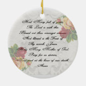 Hail Mary Prayer Keramik Ornament (Hinten)