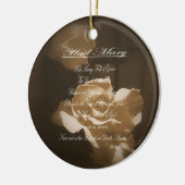 Hail Mary Prayer Keramik Ornament (Links)
