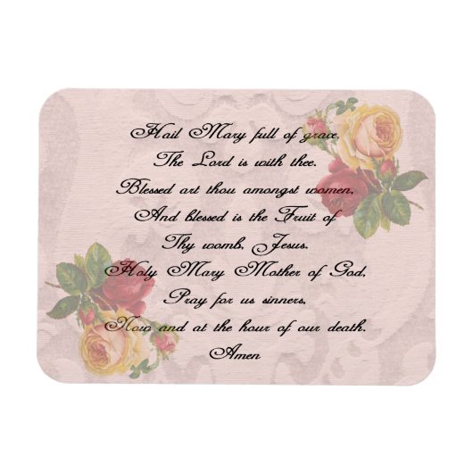 Hail Mary Prayer Magnet (Horizontal)