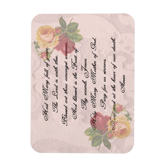 Hail Mary Prayer Magnet (Vertikal)