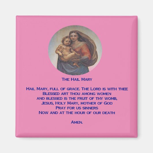Hail Mary Prayer Magnet (Vorne)