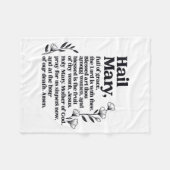 Hail Mary Prayer Marian Floral Christian Blessed M Fleecedecke (Vorderseite (Horizontal))