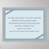 Hail Mary Prayer Poster (Vorne)
