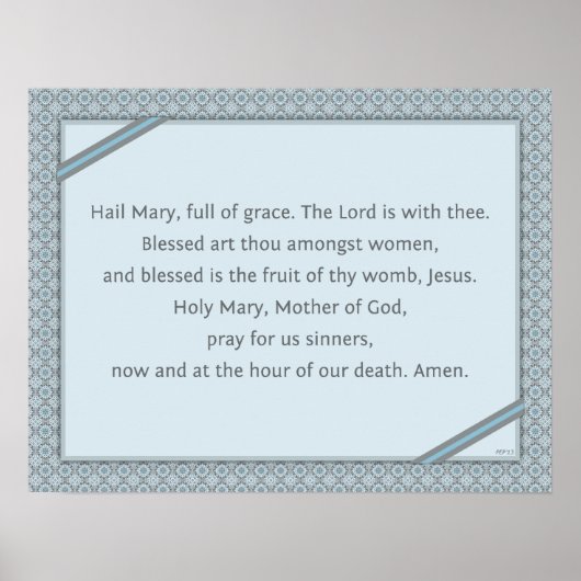 Hail Mary Prayer Poster (Vorne)