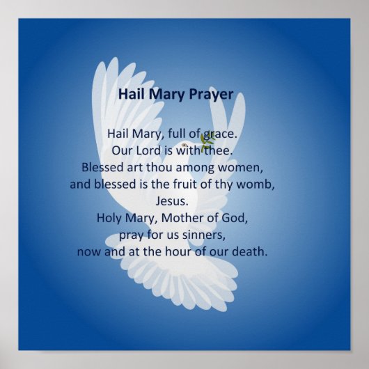Hail Mary Prayer Poster (Vorne)