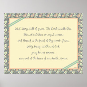 Hail Mary Prayer Poster