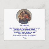 Hail Mary Prayer Postkarte (Vorderseite)