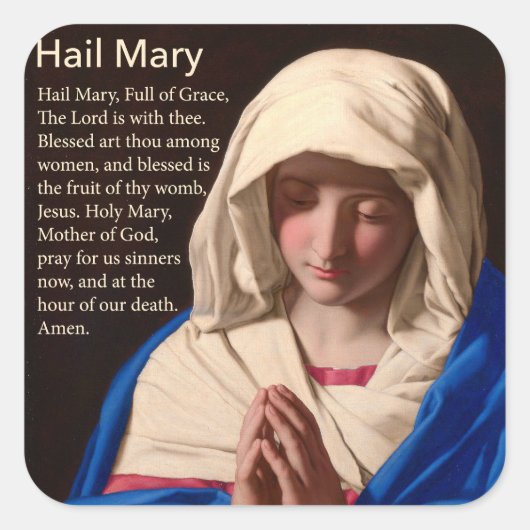 Hail Mary Prayer Sticker (Vorderseite)