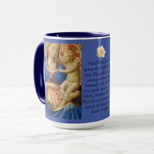 Hail Mary Prayer Tasse (Vorderseite Links)